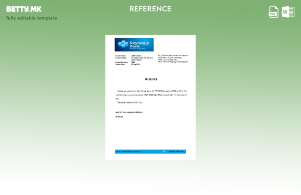 Референтен шаблон за затворање на банката Нигерија Кистон во модерен стил